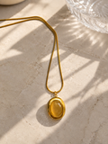 Elegant Oval Pendant Necklace for Women| Anti-Tarnish Fashion Jewelry for Daily Wear