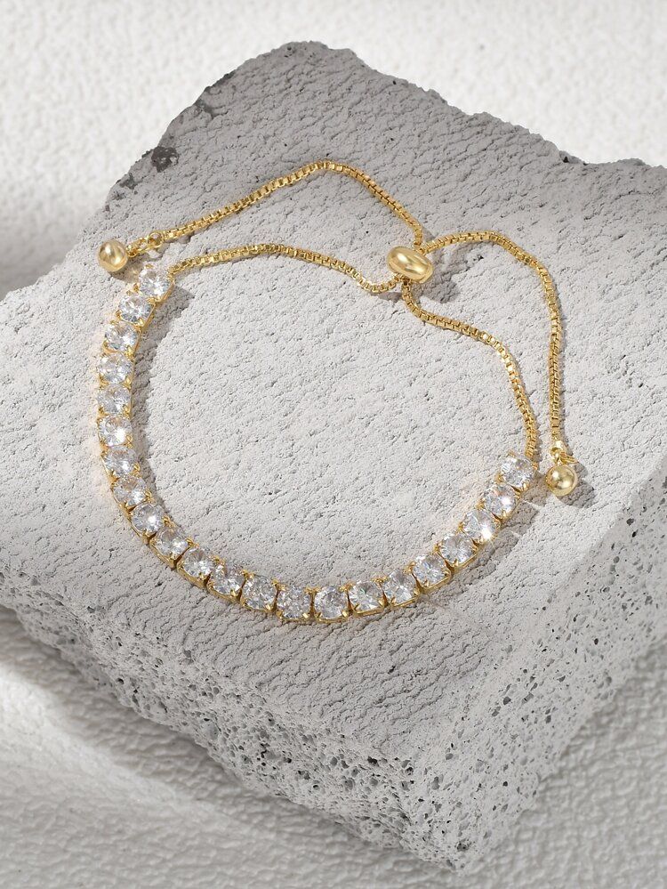 Elegant Tennis Bracelet for Women | Crystal Studded Slim Chain Bracelet | Perfect Gift for Girls