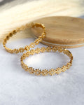 Gold Plated Daisy Flower Bracelet for Women | Anti-Tarnish Floral Kada | Anyaura