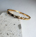 Geometric Crystal Bracelet for Women | Minimal Hexagon Design Cuff Bracelet | Elegant Slim Luxury Bangle