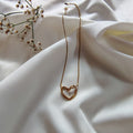 Anti-Tarnish Open Heart Necklace for Women | Anyaura