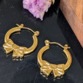 Anti-tarnish Bow Hoop Earrings for Women | Cute Ribbon Design Hoops | Trendy Statement Jewelry | Lightweight Everyday & Party Wear