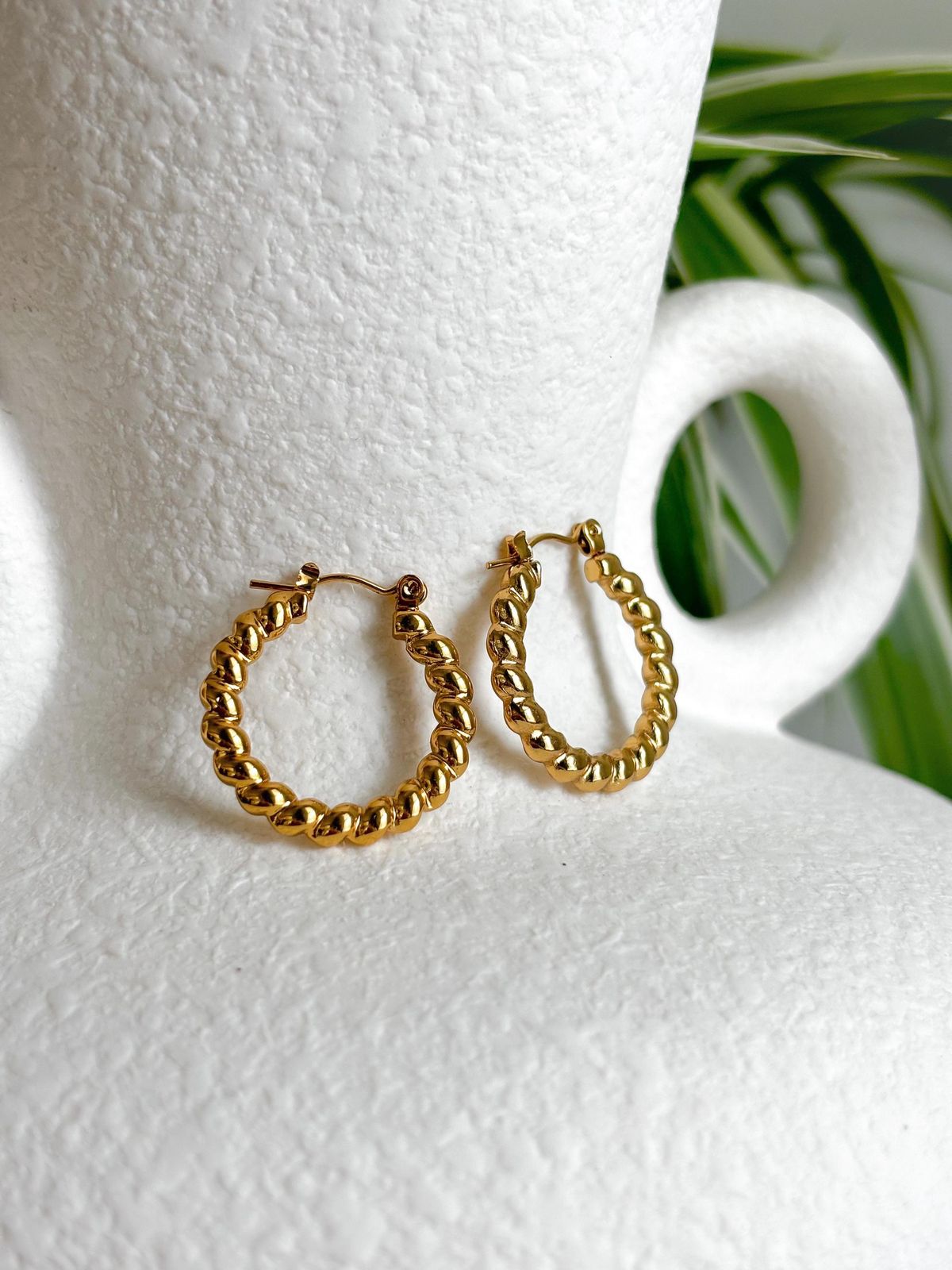Anti-tarnish Rope Design Hoops | Classic Round Lightweight Earrings | Everyday & Party Wear Jewelry