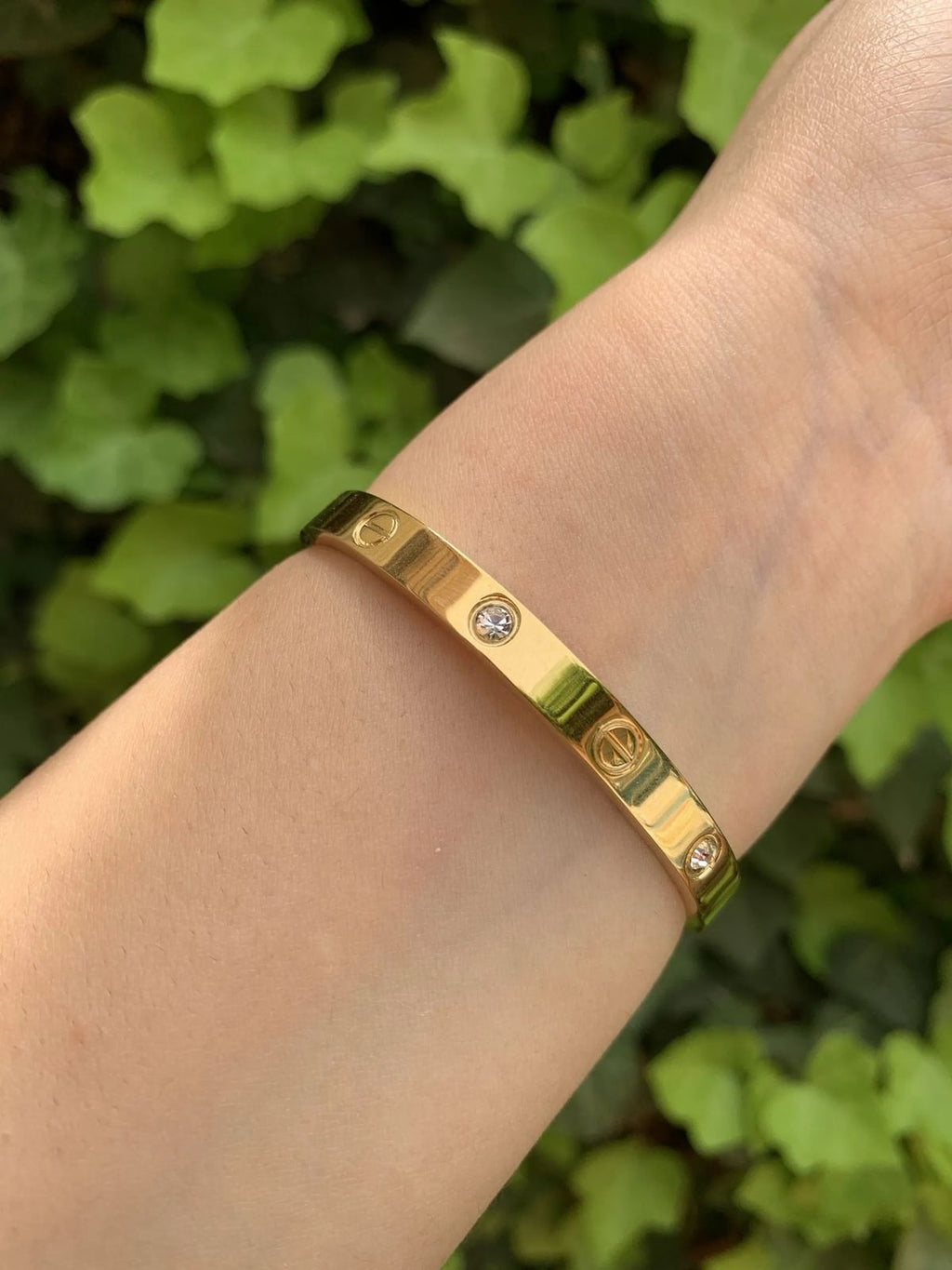 Gold Plated Screw Design Kada Bracelet for Women | Anti-Tarnish Stainless Steel Bangle|Anyaura